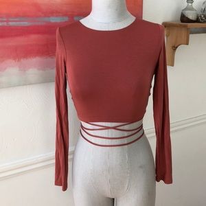 Forever 21 small tie up crop top.